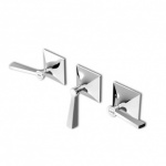 Zucchetti Bellagio Bateria Wannowo-natryskowa Podtynkowa z przełącznikiem elementy zewnętrzne chrom ZB2695