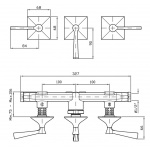 Zucchetti Bellagio Bateria Wannowo-natryskowa Podtynkowa z przełącznikiem elementy zewnętrzne chrom ZB2695