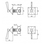 Zucchetti Bellagio Bateria Natryskowa Podtynkowa elementy zewnętrzne chrom ZB2738