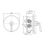 Zucchetti Bellagio Bateria Natryskowa Jednouchwytowa Podtynkowa element zewnętrzny chrom ZP3090