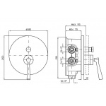 Zucchetti Bellagio Bateria Wannowo-natryskowa Jednouchwytowa Podtynkowa element zewnętrzny chrom ZP3096