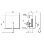 Zucchetti Bellagio Bateria Natryskowa Jednouchwytowa Podtynkowa element zewnętrzny chrom ZP3614