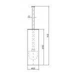 Zucchetti Bellagio Szczotka WC wolnostojąca/ścienna chrom ZAC555