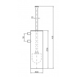 Zucchetti Bellagio Szczotka WC naścienna chrom ZAC556