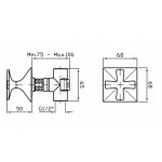 Zucchetti Bellagio Zawór naścienny podtynkowy element zewnętrzny chrom ZB1729