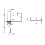 Zucchetti Brim Bateria umywalkowa jednouchwytowa bez korka automatycznego chrom ZBR381