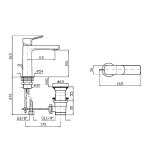 Zucchetti Brim Bateria umywalkowa jednouchwytowa z korkiem 1¼” chrom ZBR308
