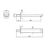 Zucchetti Brim Wylewka naścienna 225 mm chrom Z92222