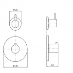 Zucchetti Closer Bateria Natryskowa Termostatyczna Podtynkowa elementy zewnętrzne chrom ZP1646