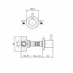 Zucchetti Closer Przełącznik Podtynkowy element zewnętrzny chrom Z94582