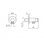 Zucchetti Closer Uchwyt słuchawki prysznicowej z przyłączem węża chrom Z93933