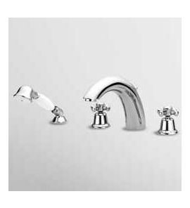 Zucchetti Delfi Bateria Wannowa 4-otworowa do Montażu na Brzeg Wanny chrom  Z46246.8008