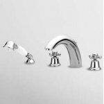 Zucchetti Delfi Bateria Wannowa 4-otworowa do Montażu na Brzeg Wanny chrom  Z46246.8008