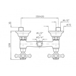 Zucchetti Delfi Bateria Natryskowa Ścienna chrom Z46055.8008