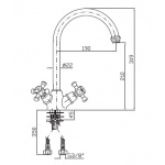 Zucchetti Delfi Bateria zlewozmywakowa 1-otworowa chrom Z46217.8008