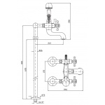 Zucchetti Delfi Bateria Wannowo-natryskowa wolnostojąca z zestawem słuchawkowym i kolumnami chrom  Z46270