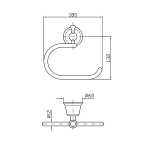 Zucchetti Delfi Uchwyt na Papier Toaletowy pierścieniowy chrom ZAC230