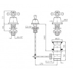 Zucchetti Delfi Zestaw bidetowy 3-otworowy chrom  Z4668P.8008