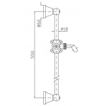 Zucchetti Drążek do słuchawki natryskowej chrom Z93096