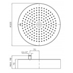 Zucchetti Deszczownia sufitowa chrom Z94141