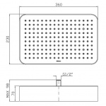 Zucchetti Deszczownia sufitowa chrom Z94144