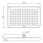 Zucchetti Deszczownia sufitowa chrom Z94145