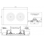 Zucchetti Deszczownia sufitowa podtynkowa chrom Z94148