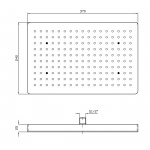 Zucchetti Deszczownia sufitowa podtynkowa chrom Z94152