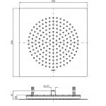 Zucchetti Deszczownia sufitowa chrom Z94163