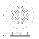 Zucchetti Deszczownia sufitowa chrom Z94164