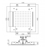 Zucchetti Deszczownica kwadratowa 430x430 mm sufitowa chrom Z94229