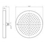 Zucchetti Deszczownica okrągła ∅320 mm chrom Z94142