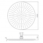 Zucchetti Deszczownica okrągła 300 mm chrom Z94266