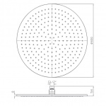 Zucchetti Deszczownica okrągła 400 mm chrom Z94267