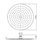 Zucchetti Deszczownica okrągła 300 mm chrom Z94272