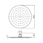 Zucchetti Deszczownica okrągła 250 mm chrom Z94271