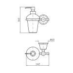 Zucchetti Delfi Dozownik do Mydła naścienny chrom ZAC215