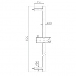 Zucchetti Drążek do słuchawki natryskowej chrom Z95201