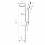 Zucchetti Drążek do słuchawki natryskowej chrom Z95202
