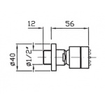 Zucchetti Dysza boczna do natrysku chrom Z92896