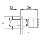 Zucchetti Dysza boczna do natrysku chrom  Z92899