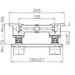 Zucchetti Element podtynkowy baterii umywalkowo-bidetowy  R99501