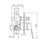 Zucchetti Element podtynkowy do baterii wannowo-natryskowych R99684