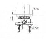 Zucchetti Element podtynkowy do baterii umywalkowej, wannowej, natryskowej wolnostojącej R99797