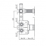 Zucchetti Element podtynkowy do baterii natryskowych R97820