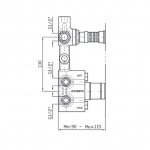 Zucchetti Element podtynkowy do baterii natryskowych R97810