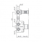 Zucchetti Element podtynkowy do baterii natryskowych R97815