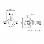 Zucchetti Element podtynkowy 3-drożny do przełącznika R97835