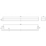 Zucchetti Faraway Uchwyt na Ręcznik 600 mm chrom ZAC922