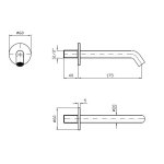 Zucchetti Giil Wylewka podtynkowa 175 mm Czarny Z92223.N1